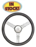 Gtp 21-5645 3 Retro Gasser Steering Wheel Banjo Style Black Leather. Fixed Price $257.98.