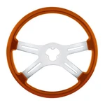 United Pacific 88279 Steering Wheel, 18", Vibrant Color, 4 Spoke, Cadmium Orange. Fixed Price $174.90.