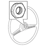 Vw Karmann Ghia 1956-1959 Steering Wheel Nut Tough Find New Free Ship!. Fixed Price $12.95.