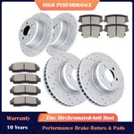 Front Rear Slotted Brake Rotors Pads For 2009-2020 Dodge Challenger Charger Rwd. Fixed Price $146.23.