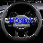 For Honda Civic Accord /cr-v Steering Wheel Cover Carbon Fiber Leather 15". Fixed Price $14.84.