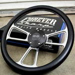 14" Billet Steering Wheel W/ Black Horn & Boss Kit For 1967 Chevelle, Cam. Fixed Price $222.06.