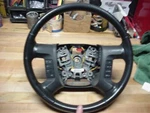 2009 Ford Escape Leather Wrapped Steering Wheel 7YCW299E5BJ W/ Cruise & Radio. Fixed Price $61.00.