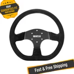 Sparco 015R353PSN 3-SPOKE Competition Black Suede D-shape Steering Wheel. Fixed Price $309.00.