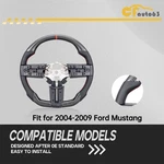 Real Carbon Fiber Sport Steering Wheel Ford Mustang Gt V6 V8 2004-2009. Fixed Price $399.00.