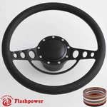 14'' Billet Steering Wheels Black Half Wrap Replacement Grand Am Lemans. Fixed Price $195.50.