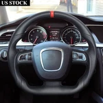 Full Leather Steering Wheel Flat Bottom For Audi A5 A4 Q7 RS4 RS5 04-2010. Fixed Price $265.05.