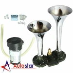 Brand New 12V Chrome Dual Trumpet Compact Air Horn Compressor 135DB Car Truck. Fixed Price $28.97.
