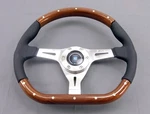 Nardi Steering Wheel Kallista 350 Mm Mahogany Wood And Black Perforated Leather. Fixed Price $1331.59.