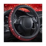 Car Pass Red Diamond Black Leather Steering Wheel Cover, With Bling Crystal R.... Fixed Price $23.72.