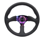 Nrg Steering Wheel Black Leather Neochrome Center 350MM Deep Dish (RST-023MC-R). Fixed Price $152.00.