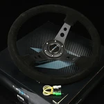 Nrg Reinforced 35CM 3"DEEP Dish Black Suede Grip Racing Steering Wheel RST-006-S. Fixed Price $134.00.