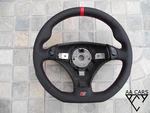 Steering Wheel Audi A4 B5 S4 A6 C5 Tiptronic Leather Flat Bottom. Fixed Price $380.00.