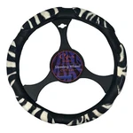 6 Grip Zebra Print Black/white Steering Wheel Cover Soft Universal 14.5-15.5''. Fixed Price $19.50.