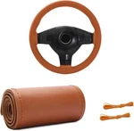 Stitch On Steering Wheel Cover Diy Leather Wrap Sewing Kit W/ Needle For Cars. Fixed Price $29.99.