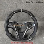Black Carbon Fiber Leather White Stripes Steering Wheel For Acura Tlx 2015-2020. Fixed Price $345.00.