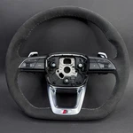Audi RSQ8 SQ7 4M Steering Wheel Alcantara Gray Stiching Paddles. Fixed Price $880.00.