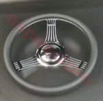 14" Steering Wheel Kit Banjo Style 9-HOLE Street Hot Rod Gm Horn Button Chrome. Fixed Price $129.19.