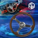 Nrg RST-036BK-BKW 350MM 3" Deep Dish 3-SPOKE Wood Grain Steering Wheel W/button. Fixed Price $180.00.