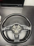 Vw MK7 Gti 2015 2017 Flat Bottom Leather Steering Wheel Manual Oem 5GM419091KAPX. Fixed Price $136.43.