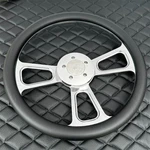 16 Inch Billet Semi Truck Steering Wheel With Black Vinyl Grip - 5 Hole. Fixed Price $164.97.