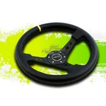 Nrg ST-006R-BK-Y Car/utv 350MM 3"DEEP Dish Aluminum Spoke Leather Steering Wheel. Fixed Price $124.20.