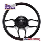 Billet Specialties BC30102, One Steering Wheel 1/2 Wrap 14IN Win Lite Black. Fixed Price $485.40.
