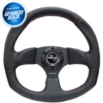 New Nrg Steering Wheel 320MM Flat Bottom Black Leather Red Stitching RST-009R-RS. Fixed Price $147.40.