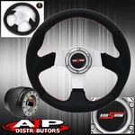 For 90-96 300ZX 320MM Black Pvc Silver Center Red Stitching Steering Wheel Hub. Fixed Price $30.99.