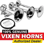 Vixen Horns Train Air 3 Trumpets Chrome Plated For Truck/car Loud Sound Db. Fixed Price $150.57.