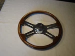 18'' Classic Mahogany 4-SPOKE Steering Wheel Semi Rat Rod Sci 280-3003-77502. Fixed Price $90.00.