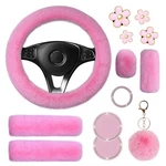 13 Pieces Fluffy Steering Wheel Cover Set, Luoyoyy Cute Fur Car Accessories W.... Fixed Price $31.11.