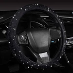 Women Fashion Velvet Bling Steering Wheel Cover With Diamonds, 15 Inch Black. Fixed Price $18.50.
