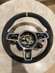 Porsche 918 Spyder Alcantara Steering Wheel With Carbon Fiber Pedal Shifting. Fixed Price $8300.00.