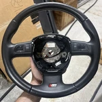 07-08 Audi S4 A4 Steering Wheel 3 Three Spoke Leather S-line Oem 060821. Fixed Price $100.00.