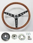 61-66 Barracuda Fury Belvedere Grant Wood Steering Wheel Black Spokes 15". Fixed Price $229.96.
