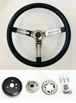 1969-93 Pontiac Grand Prix Gto Firebird Black Foam Chrome Steering Wheel 15". Fixed Price $147.95.