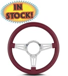 Lecarra 44403 - Mark Double Slot 14" Polished Spoke Steering Wheel Burgundy. Fixed Price $234.95.
