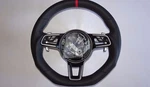 Porsche 991 2012 17 Pdk GT3 Mf Black Leather Red Steering Wheel Flat Bottom. Fixed Price $2195.00.