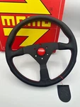 Genuine Momo Monte Carlo 350MM Leather Steering Wheel Red Stitch MCL35BK1R Horn. Fixed Price $68.39.