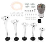 For Truck 5 Trumpet Cucaracha Musical Air Horn Loud Silver 12V. Fixed Price $38.61.