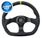 New Nrg Steering Wheel Flat Bottom Black Stitch W/ Center Mark RST-024MB-R-Y. Fixed Price $159.00.