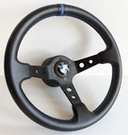 Steering Wheel Fits For Bmw Deep Dish Leather Sport Blue E24 E28 E30 E34 86-92'. Fixed Price $197.80.