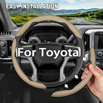 Beige Leather Car 3PCS Segmented Steering Wheel Cover Compatible For Toyota RAV4. Fixed Price $23.99.