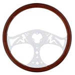 18 Real Wood Steering Wheel Rim "lady" With 3 Chrome Spokes. Fixed Price $189.63.