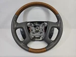 2008-12 Buick Enclave Oem Woodgrain Steering Wheel Gray Leather. Fixed Price $69.00.