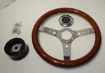 New 13.5" Solid Wood Steering Wheel & Hub Adaptor Mg Midget 1970-77 Made Uk. Fixed Price $259.95.