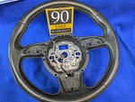 Oem Bare 13-18 Audi S6 S7 Steering Wheel Black With White Stitch Heated. Fixed Price $125.00.