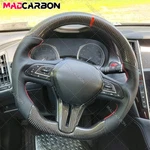 Real Carbon Fiber Steering Wheel With Heated Fit 2017-2024 Infiniti Q60 QX50 Q50. Fixed Price $329.00.