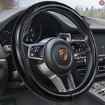 Haokay Top Grade Black Genuine Leather Steering Wheel Cover Women, Luxury. Fixed Price $63.10.